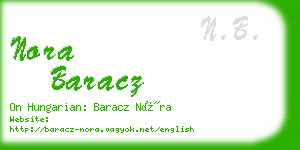 nora baracz business card